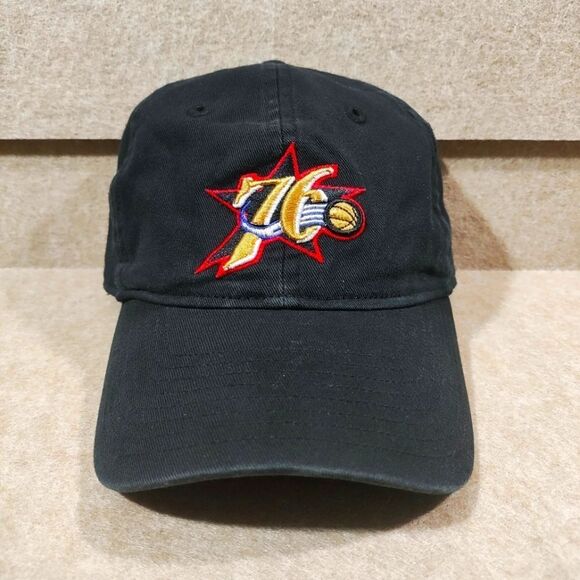 Adidas Vintage Black NBA Philadelphia 76ers Dad Hat #U - Picture 1 of 4